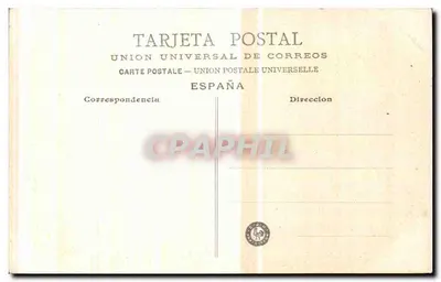Fuenferrabia - La Puerta — wejściowa brama z herbem i inskrypcją — Union Universal de Correos — Rewers
