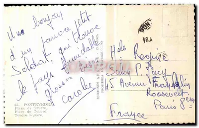 Praça de Teucro — Pontevedra — Edições A.R. Rupérez — Verso