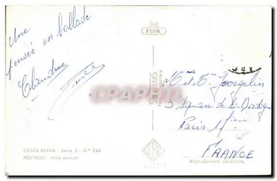 Portbou — Costa Brava — publisher FISA, series 5 no. 244 — Back