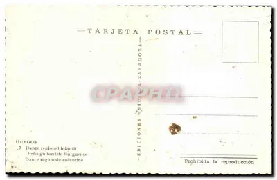 Burgos — Danza regional infantil — Ediciones Zaragoza — Reverso