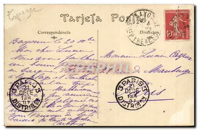 Fuenterrabia — Calle Mayor, Procissão de Nuestra Señora de los Hacheros — ND For — Verso