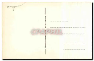 Madryt - Calle de Alcalá — widok ulicy z tramwajem i budynkiem z kopułą — Helicopía de Kallmeyer y Gautier, Madryt — Rewers
