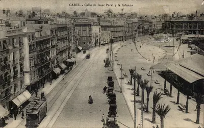 Cadiz - Rua de Isaac Peral e a Aduana — Éd. G. Thil, Cadiz