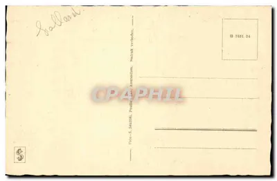 Volendam (Holanda) — cena de rua com crianças e mulheres com lenços — editor Nadrik, Amsterdam, n° de série B 7631 34 — Verso