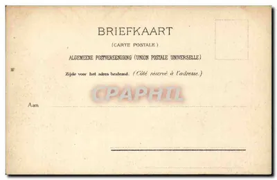 Hollande, De Waterweg — paisagem com moinhos de vento e canal — editor Abrahamson & Van Straaten, Amsterdã, n° 502 — Verso