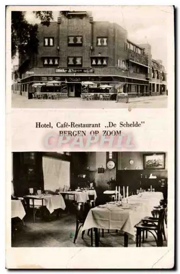 Hotel, Café-Restaurante „De Schelde“ — Bergen op Zoom — Editor Echue Foto