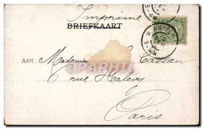 Amsterdam — Groenburgerwal com igreja — Editor J. H. Schaefer, Amsterdam — Verso