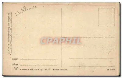 Tilburg Heuvel — gotycka świątynia z dwiema wieżami — wydawca A.N.W.B. Breda-Tilburg — Rewers