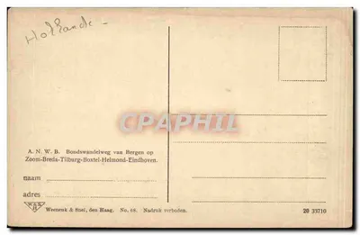 ’s-Hertogenbosch — Igreja de São João — editor Weenenk & Snel, n° 20 33710 — Verso