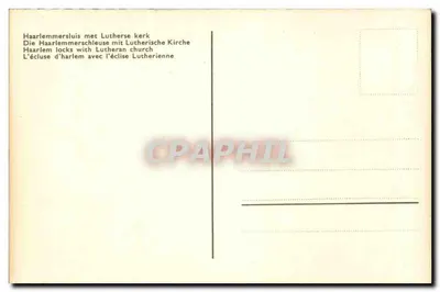A eclosão de Haarlem — cancela com igreja luterana — editor não identificado — Verso