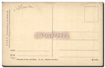 Ginneken Mastbosch — Floresta de Pinheiros — editor Weenen & Snell, n° 20 34057 — Verso