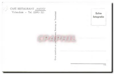 Café-Restaurant „AMVO“ — Volendam — n° 754 — Rewers