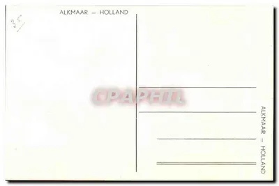 Mercado de espigas de milho e mulher vestida com traje tradicional — Alkmaar — Holanda — Verso