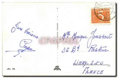 Beverwijk, Breeestraat — vista de rua com lojas 'DE DUIF' e 'DE BAZAR' — editor No. 14 — Verso