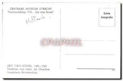 Portrety członków Zakonu Jerozolimskiego w Utrechcie — wystawa w Centraal Museum Utrecht 1955 — wydawca Jan van Scorel — Rewers