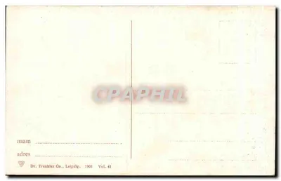 Volendam — porto com muitos barcos a vela — Dr. Trenkler Co., Leipzig, Vol. 41 — Verso