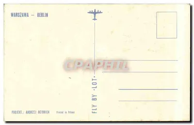 Viagem aérea Varsóvia-Berlim — Polskie Linie Lotnicze Airlines — Verso