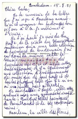Amsterdam-C., O.Z. Voorburgwal — vista do canal com barco — editor — Verso