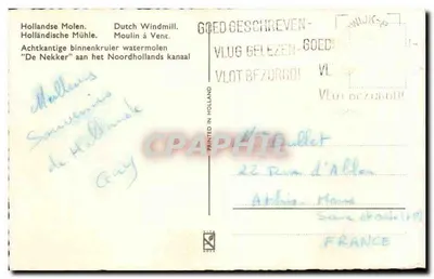 Moinho de vento holandês "De Nekker" — Acht Kantige binnenkruier — VITA NOVA — Verso