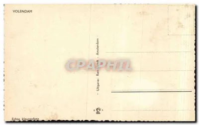Volendam — Pescadores em um barco — Uitgave: Renbrandt - Amsterdam — Verso