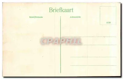 Mauritskade w Haag — widok ulicy z kanałem i budynkiem szkolnym — wydawca nieznany — Rewers