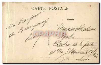 Beaugency (Loiret) — Panoramiczny widok na Sologne — Wieża Cezara, Katedra Najświętszej Panny Marii i most — Rewers