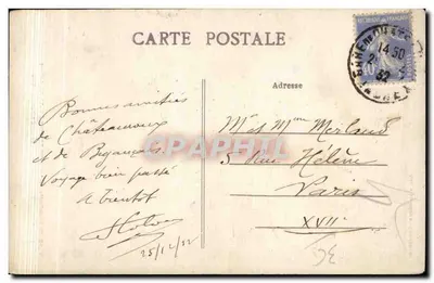 Zamek Raoul z południa — Zamek w Châteauroux — Wyd. « Au Bélîter » — Rewers