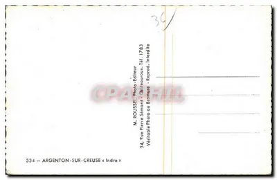Argenton-sur-Creuse — Widok panoramiczny — M. ROUSSEL, Wydawca — Rewers