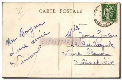 Argenton (Indre) — O Velho Ponte e a Igreja de São Salvador — DROS — Verso