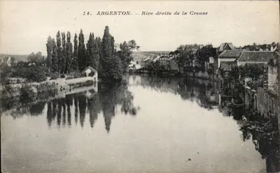 Argenton — Riva direita da Creuse — Carta postal n°14