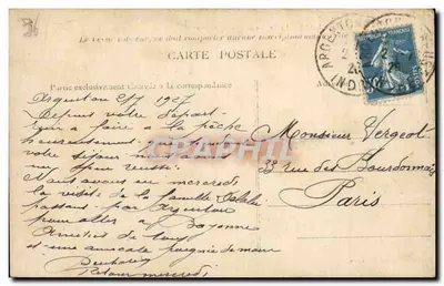 Argenton-sur-Creuse — Creuse przy Młyńcu Bèrd — Wydawnictwo G. Pinguet, Argenton — Rewers