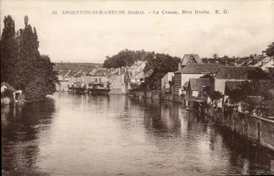 Argenton-sur-Creuse (Indre) — La Creuse, Rive Droite — R. D.