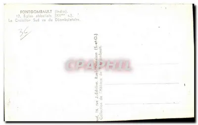 Fontgombault (Indre) — Igreja abacial (século XII) — O Croisillon Sul visto do Déambulatório — Verso