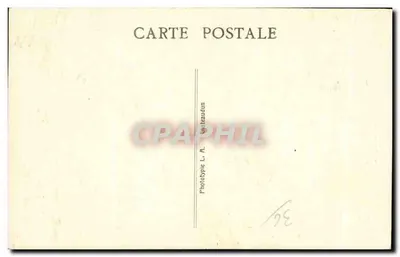 Uwielbiana statua Najświętszej Maryi Panny Sacré-Cœur — Ołtarz w Bazylice w Issoudun — Fototypia L. A. Châteaudun — Rewers