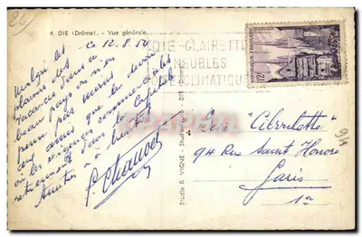 Die (Drôme) — Widok ogólny — Studio R. Vigne — Rewers
