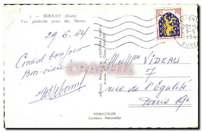 Bernay (Eure) — Ogólny widok z Monts — Wydawnictwo Gaby, Nantes — Rewers