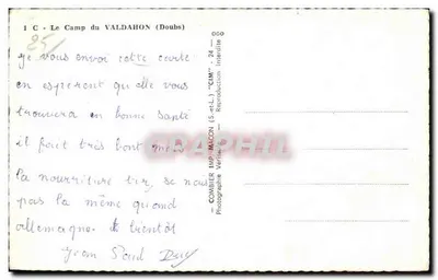 Valdahon (Doubs) — Campo militar — Combier Imp. Maccon — Verso