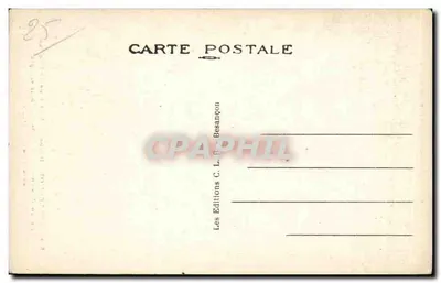 Montbenoît (Doubs) — Interior da Igreja, Estátua em madeira esculpida do século XV — Les Sites Pittoresques de Franche-Comté, n° 86 — Verso