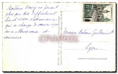 Ornans (Doubs) — Velhas casas na Loue — Péquignot — Verso