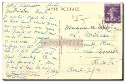A volta de Malbuisson — Um canto do lago — Edição L. Vigezzi — Verso