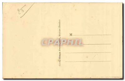 Cartolina d'epoca — Mappa geografica del dipartimento del Doubs — Cliché Simon Frères, editore, Mulche (Doubs) — Verso