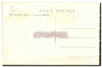 Montélimar (Drôme) — Kaszern St-Martin — wydawca Combier — Rewers