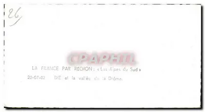 Die — a vales da Drôme — editor La France par Région — Verso