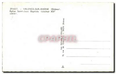 Kościół św. Jana Chrzciciela — wieża XII wieku — Les Éditions J. Cellard, Bron (Rhône) — Rewers