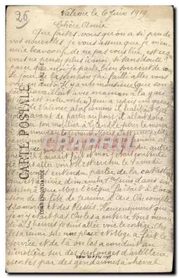 Valence — Monumento de Louis Gallet — LL. Sélecta — Reverso