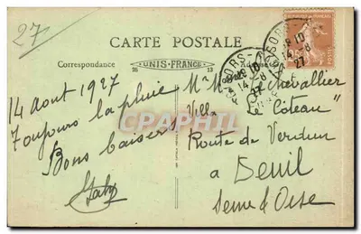 Gisors (Eure) - Panorama i Wieża Uwięzionego — Bourgeix, wydawca-księgarnia, Gisors — Rewers