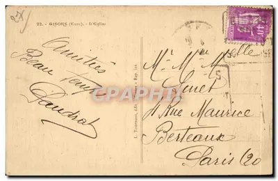 Gisors (Cure) — Kościół — L. Tournant, wyd. Tournans, Rep. int. — Rewers