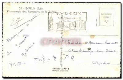 Evreux (Eure) — Promenada Zamek i Dzwonnica — Wydawnictwo Gaby — Rewers