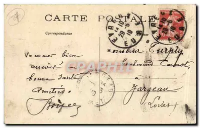 Fyvreux (Eure) — O Ponte da República — edit. Loncle, Fyvreux — Verso