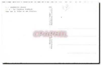 Andelys (Eure) — O Castelo Gaillard e a Sena e suas falésias — Combier "CIM" — Verso